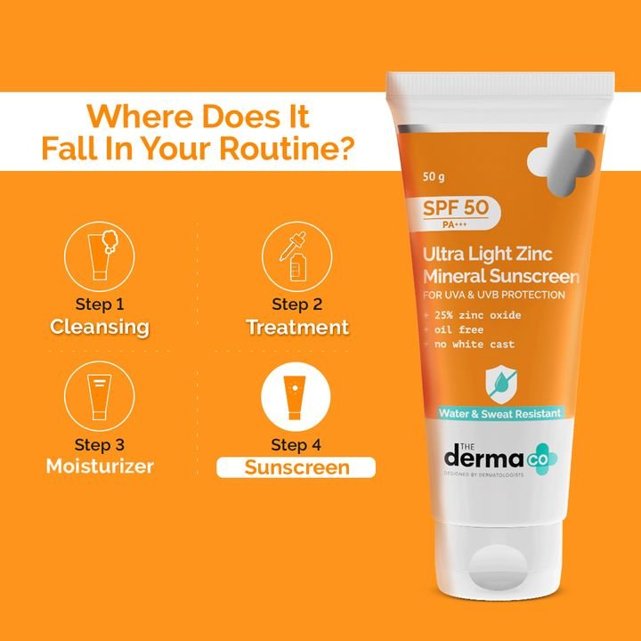 Ultra Light Zinc Mineral Sunscreen with SPF 50 For Broad Spectrum, UVA, UVB & Blue Light Protection - 50g - Image 7