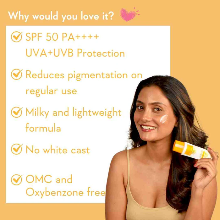Vitamin C Pure Glow Milk Sunscreen | SPF 50 PA++++ - Image 4